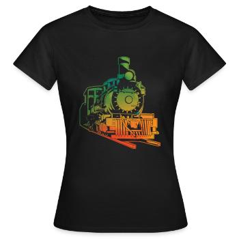train - T-shirt Femme - noir - Devant - AI Model Female 172 dark (172cm)