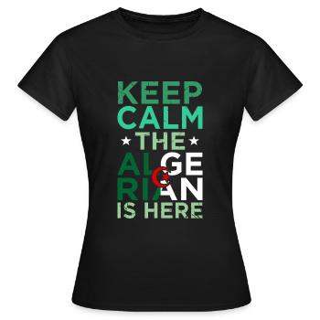 Algerien - Frauen T-Shirt - Schwarz - Vorne - AI Model Female 172 dark (172cm)