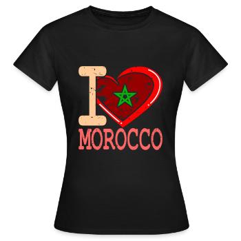 Marokko - Frauen T-Shirt - Schwarz - Vorne - AI Model Female 172 dark (172cm)