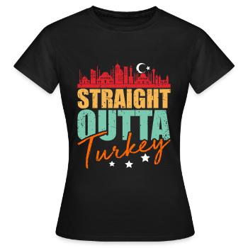 Turquie - T-shirt Femme - noir - Devant - AI Model Female 172 dark (172cm)
