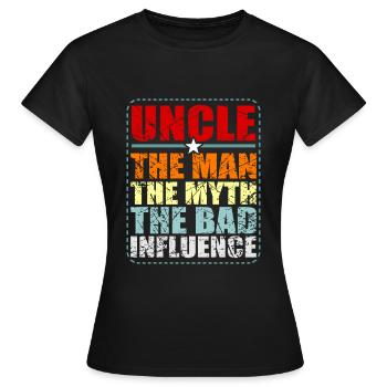 uncle - Women's T-Shirt - black - Front - AI Model Female 172 dark (172cm)