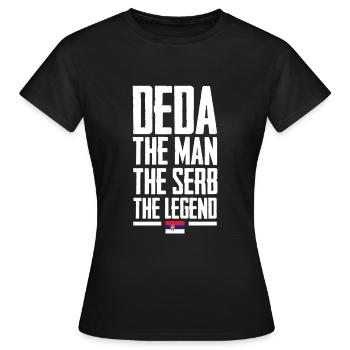 Serbien - Frauen T-Shirt - Schwarz - Vorne - AI Model Female 172 dark (172cm)