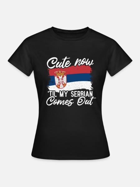 Serbien - Frauen T-Shirt - Schwarz