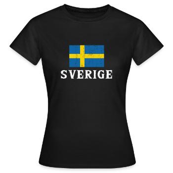 Schweden - Frauen T-Shirt - Schwarz - Vorne - AI Model Female 172 dark (172cm)