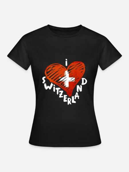Schweiz - Frauen T-Shirt - Schwarz