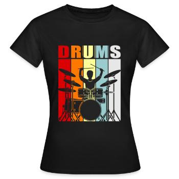 Percussion - Women's T-Shirt - black - Front - AI Model Female 172 dark (172cm)