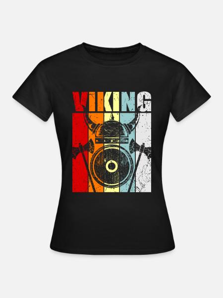 Wikinger Vikings - Frauen T-Shirt - Schwarz
