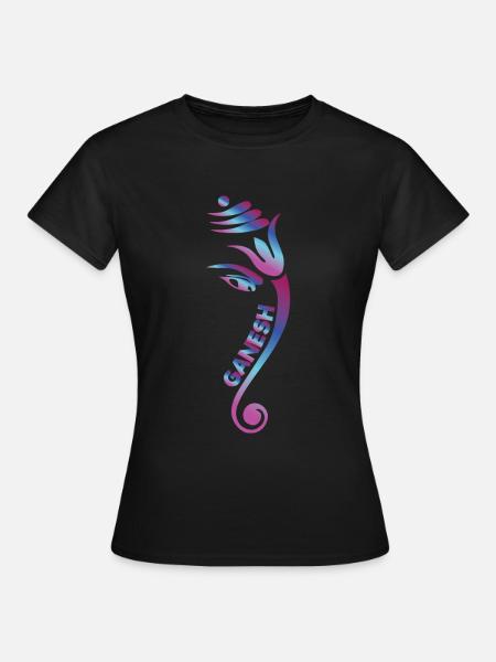 Ganesha - Hindu Gott - Frauen T-Shirt - Schwarz