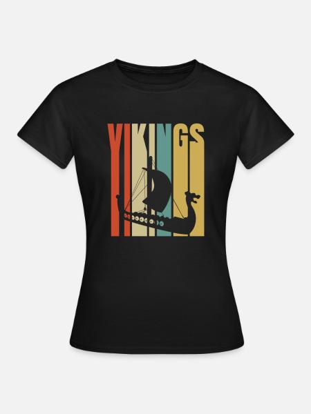 Wikinger Vikings - Frauen T-Shirt - Schwarz