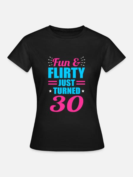 30. Geburtstag - Dame-T-shirt - sort