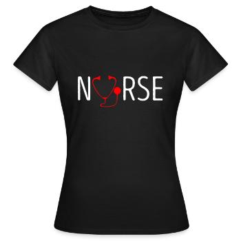 Infirmière infirmière - T-shirt Femme - noir - Devant - AI Model Female 172 dark (172cm)