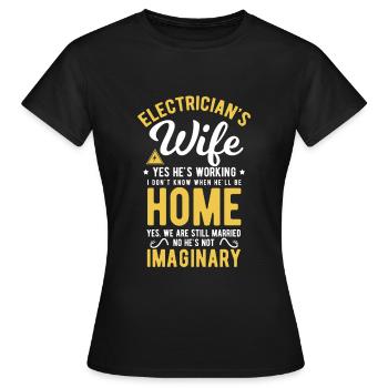 Électricien électricien - T-shirt Femme - noir - Devant - AI Model Female 172 dark (172cm)