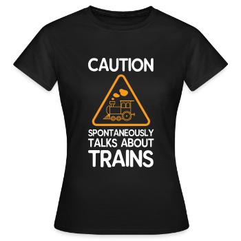 Train - T-shirt Femme - noir - Devant - AI Model Female 172 dark (172cm)