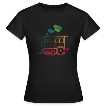 Train - T-shirt Femme - noir - Devant - AI Model Female 172 dark (172cm)
