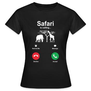 Safari - T-shirt Femme - noir - Devant - AI Model Female 172 dark (172cm)