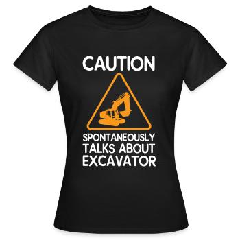 Bagger - Frauen T-Shirt - Schwarz - Vorne - AI Model Female 172 dark (172cm)
