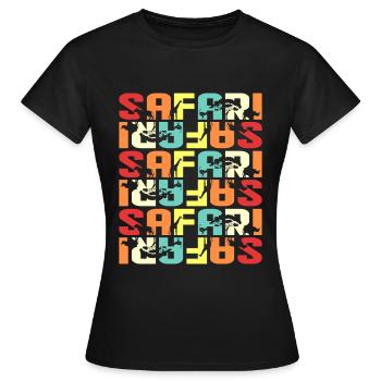 Safari - T-shirt Femme - noir - Devant - AI Model Female 172 dark (172cm)