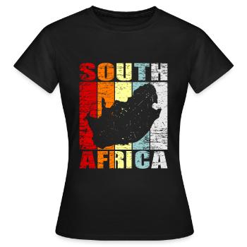 Afrique du sud - T-shirt Femme - noir - Devant - AI Model Female 172 dark (172cm)