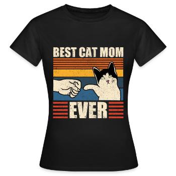 Best Cat Mom Ever Best Cat Mom Kitten - Women's T-Shirt - black - Front - AI Model Female 172 dark (172cm)