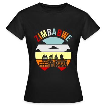 Zimbabwe - Women's T-Shirt - black - Front - AI Model Female 172 dark (172cm)