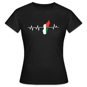 Madagascar - T-shirt Femme - noir - Devant - AI Model Female 172 dark (172cm)
