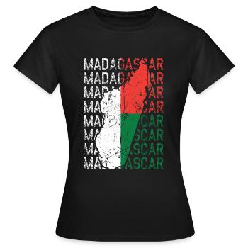 Madagascar - T-shirt Femme - noir - Devant - AI Model Female 172 dark (172cm)