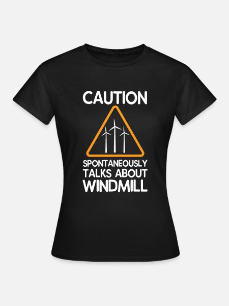 Windmühle - Frauen T-Shirt - Schwarz