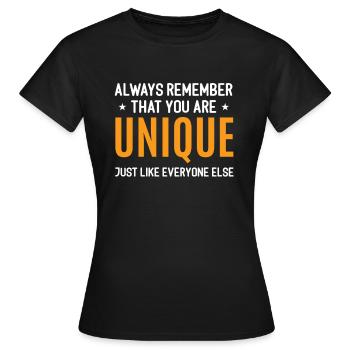 Funny quote - Women's T-Shirt - black - Front - AI Model Female 172 dark (172cm)