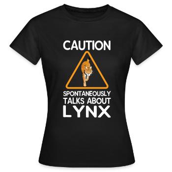 Luchs - Frauen T-Shirt - Schwarz - Vorne - AI Model Female 172 dark (172cm)