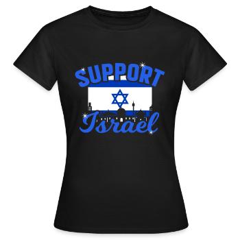 Israël - T-shirt Femme - noir - Devant - AI Model Female 172 dark (172cm)