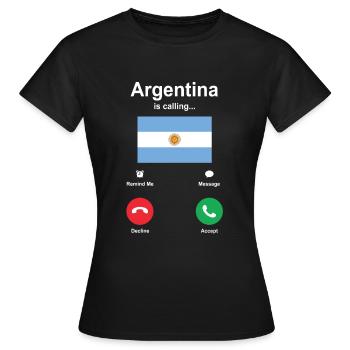 Argentina - Women's T-Shirt - black - Front - AI Model Female 172 dark (172cm)