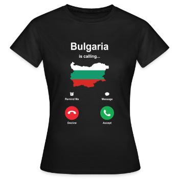 Bulgarie - T-shirt Femme - noir - Devant - AI Model Female 172 dark (172cm)