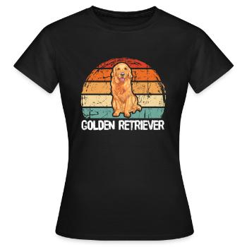 Golden retriever - T-shirt Femme - noir - Devant - AI Model Female 172 dark (172cm)