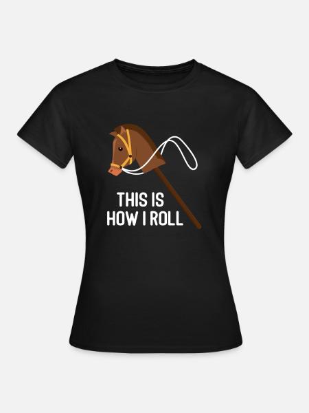 Pferd - Frauen T-Shirt - Schwarz