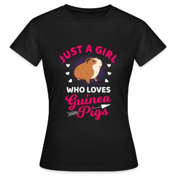 Cochon d'Inde - T-shirt Femme - noir - Devant - AI Model Female 172 dark (172cm)