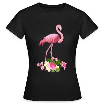 Flamingo - T-shirt Femme - noir - Devant - AI Model Female 172 dark (172cm)