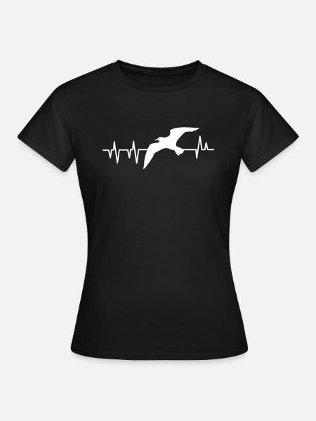 Möwe - Frauen T-Shirt - Schwarz