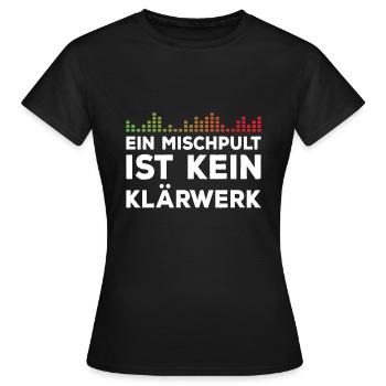 DJ Techno Tontechniker Mischpult Lustig - Frauen T-Shirt - Schwarz - Vorne - AI Model Female 172 dark (172cm)