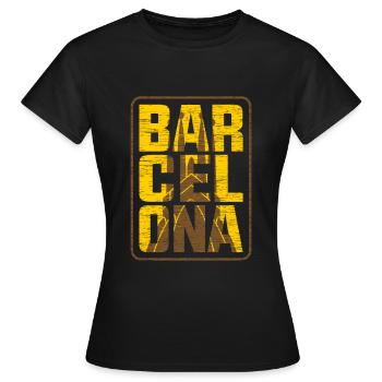 Barcelona - Frauen T-Shirt - Schwarz - Vorne - AI Model Female 172 dark (172cm)