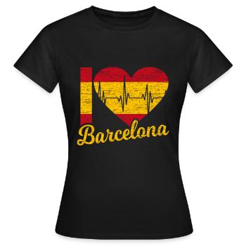 Barcelona - Frauen T-Shirt - Schwarz - Vorne - AI Model Female 172 dark (172cm)