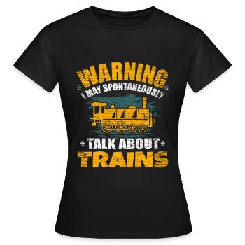 train - T-shirt Femme - noir - Devant - AI Model Female 172 dark (172cm)