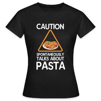Pasta - Frauen T-Shirt - Schwarz - Vorne - AI Model Female 172 dark (172cm)
