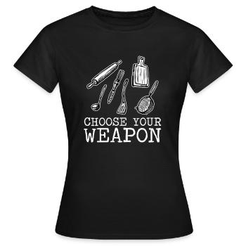 Cuisson - T-shirt Femme - noir - Devant - AI Model Female 172 dark (172cm)