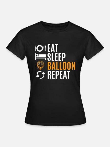 Heißluftballon - Frauen T-Shirt - Schwarz