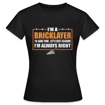 Bricklayer - Women's T-Shirt - black - Front - AI Model Female 172 dark (172cm)