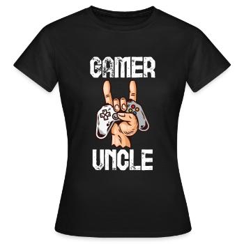 oncle - T-shirt Femme - noir - Devant - AI Model Female 172 dark (172cm)