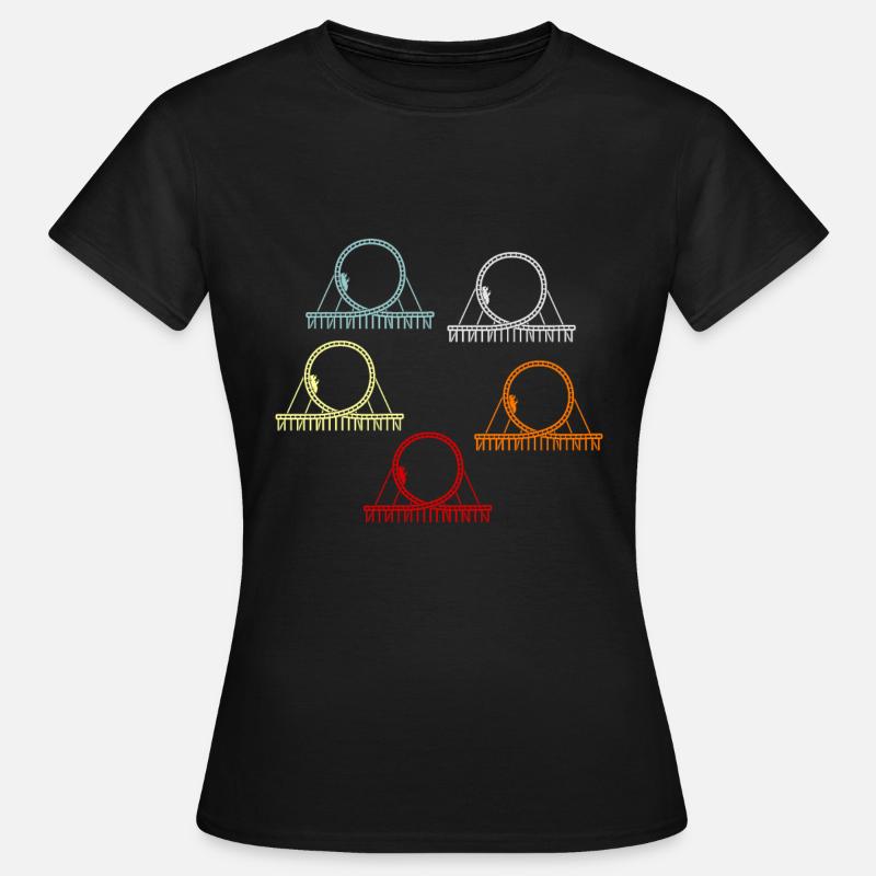 Roller coaster ride fun gift idea - Women's T-Shirt - black