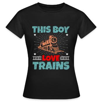 train - T-shirt Femme - noir - Devant - AI Model Female 172 dark (172cm)