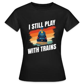train - T-shirt Femme - noir - Devant - AI Model Female 172 dark (172cm)