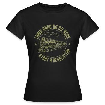 train - T-shirt Femme - noir - Devant - AI Model Female 172 dark (172cm)